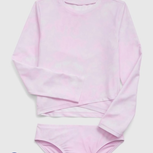 Light Iris Girls Rashguard swim two-piece bathing suit set - Picture 1 of 6
